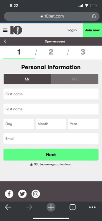 How to Register bet Step
