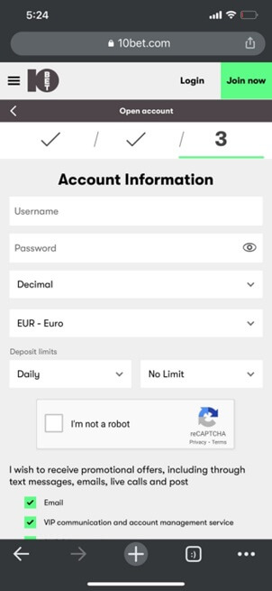 How to Register bet Step