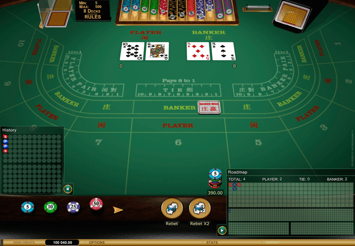 baccarat gold microgaming 