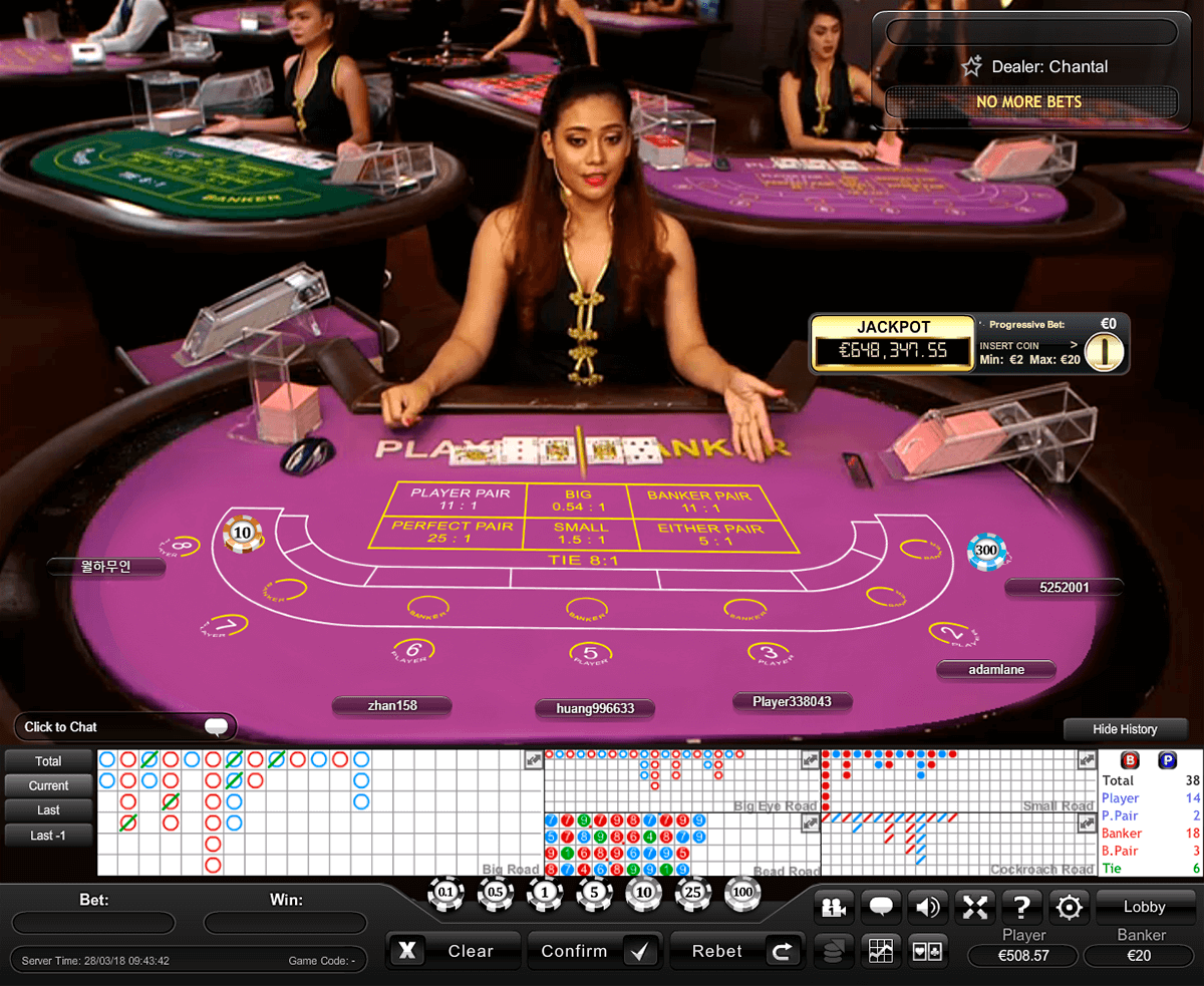 live progressive baccarat playtech 